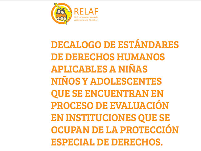 Decálogo de estándares de derechos humanos aplicables a niñas niños y adolescentes